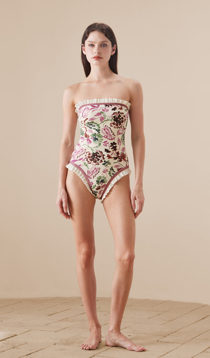 ANNABELLE Reversible Ruffle One Piece Swimsuit